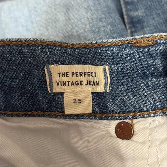 Madewell Women’s Sz 25 The Perfect Vintage Jean Distressed Straight Leg - Picture 4 of 7